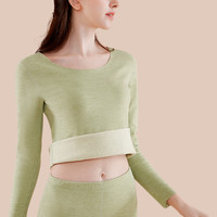 2＆MY 无痕保暖内衣女士发热套装秋衣秋裤冬季加绒加厚德打底上衣