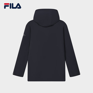 FILA 斐乐男士梭织上衣两件套2024春季时尚休闲连帽外套 传奇蓝-NV 180/100A/XL