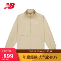 new balance 外套男款24年简约舒适运动休闲梭织夹克NAE11191 BEI 2XL