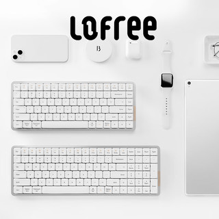 洛斐（LOFREE）小顺OE919矮轴键盘100键有线蓝牙双模矮轴机械键盘铝合金机身 银色幽灵 银色幽灵-100键