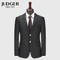 庄吉（Judger）男士西装商务西服套装上衣 面料VBC纯羊毛西服毛料 深灰色 175/100B套西上衣