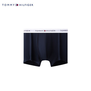 TOMMY HILFIGER男装时尚LOGO腰边舒适柔软弹力贴身平角内裤UM0UM02604 藏青色DW5 S