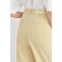 纯棉通勤休闲裤女春秋款直筒显瘦宽松百搭阔腿长裤子