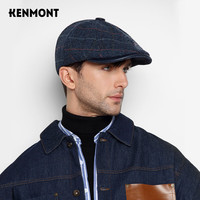 卡蒙 纯羊毛鸭舌帽男士秋冬软顶大头围保暖毛呢前进帽爸爸帽km-5226