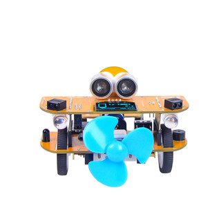 小R STEAM教育机器人米思齐Mixly图形化程小飞机 巡线超声波 儿童 红外+WiFi版