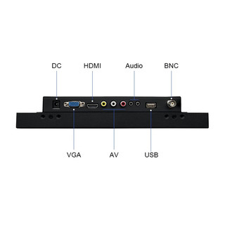 宝莱纳 7/10/19/23.6/27英寸工业显示器嵌入式桌面式工控电阻触摸屏可壁挂监控收银显示屏幕 10英寸（800*600） 触摸屏