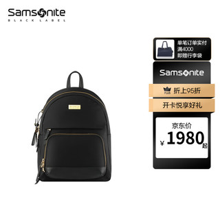 Samsonite 新秀丽 双肩包女轻奢商务通勤背包电脑包NU8 黑色-小号