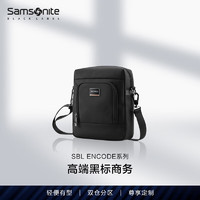 Samsonite 新秀丽 总裁包ENCODE 黑标新品竖款方形挎包商务单肩斜挎包 HO0*010