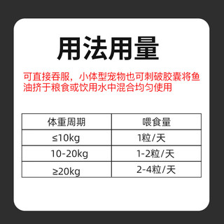 YITO宠物深海鱼油狗狗猫咪鱼油宠物三文鱼油胶囊美毛掉毛黑鼻头浓缩鱼油亮毛护肤宠物营养保健品 【加量版】猫狗深海鱼油/约110粒/瓶