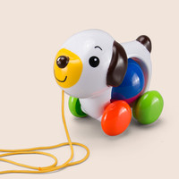 抖音同款牵线蜗牛拖拉学步玩具车小狗拉车婴儿童拉绳拉线1-2岁男3 牵绳-小小的狗狗