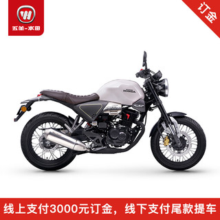 WUYANG-HONDA 五羊-本田 2023款New CB190SS复古摩托车 奶咖白 零售价16880