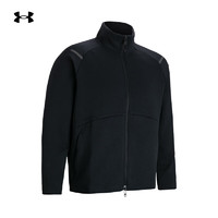 安德玛（UNDERARMOUR）秋冬Unstoppable男子抓绒训练运动夹克1383043 黑色001 XXL