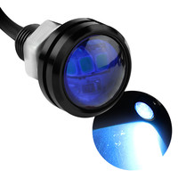 鹿途高亮LED鹰眼灯日行汽车改装 倒车照地边灯防水装饰灯 12V蓝光