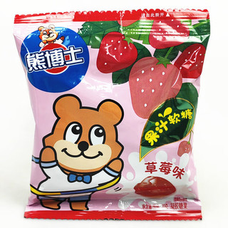 徐福记熊博士橡皮糖QQ糖20g*20袋果汁软糖草莓水果味小熊仔形儿童零食 橡皮糖草莓味 20g 5袋 【尝鲜】