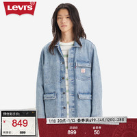 Levi's李维斯24春季男士牛仔夹克休闲外套复古潮多口袋 蓝色 A0744-0003 XS