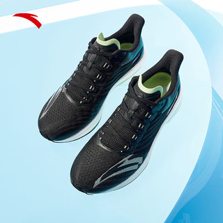 安踏（ANTA）马赫4代丨氮科技马拉松跑步鞋男女竞速训练体测中考运动鞋子男 基础黑/酸草绿-7 【男】 45