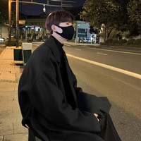 杜小闲 黑色戗驳领毛呢大衣男士秋冬季韩版呢子中长款风衣服保暖外套男 F627 黑色 XL 