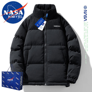 NASA MARVEL棉衣男棉服冬季面包服外套百搭加厚户外装立领夹克棉袄子 卡其 2XL-（135斤-155斤）