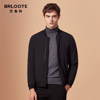巴鲁特（Brloote）/巴鲁特男士棉衣短款修身外套男冬季棒球领休闲棉服 黑色 180/100A