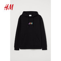 H&M 男装卫衣 美式抽绳连帽衫