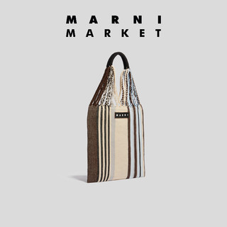MARNI MARKET GOES AROUND条纹拼色女士吊床包手提包 STW29 UNI