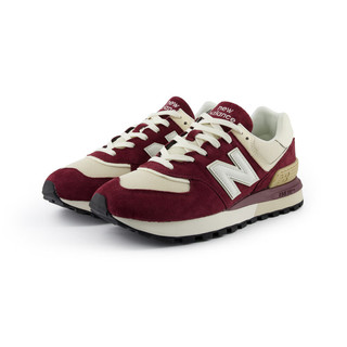 new balance 24男鞋女鞋574LG系列复古经典百搭运动休闲鞋 酒红色/米白色 U574LGRB 38.5 (脚长24cm)