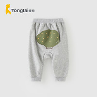 童泰（TONGTAI）童泰婴儿大pp裤春季男女宝宝休闲外出裤子儿童百搭屁屁裤长裤 花灰 80cm