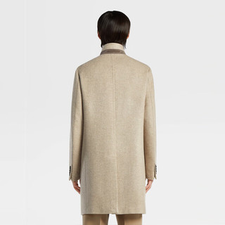 杰尼亚（Zegna）浅灰褐色 Oasi Cashmere 双层大衣699511A6-4DB5S0-56