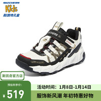 斯凯奇（Skechers）红色新年儿童鞋男童休闲老爹鞋407115L 白色/黑色/WTBK 38码