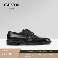 GEOX 杰欧适 男鞋2024年早春商务正装皮鞋WALK PLEASURE U35CGC 黑色C9999 40