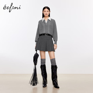 伊芙丽（eifini）伊芙丽毛针织衫1EA231971 暗灰 155/80CM/S