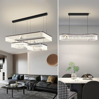 灯宴吊灯客厅灯轻奢大气主灯客厅大灯简约现代北欧灯具套餐 套餐1 客厅餐厅/无极三色+遥控