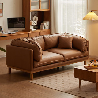 良工沙发北欧科技布沙发软包客厅小户型双人三人位日式樱桃木沙发 2.3米沙发科技布