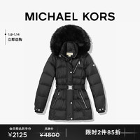MICHAEL KORS 迈克·科尔斯 女士修身收腰保暖轻薄羽绒服外套 黑色 001 XS