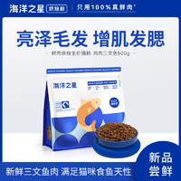 海洋之星 干湿组合套装烘焙粮500g+补水汤包100g*3