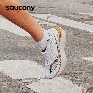 索康尼（SAUCONY）男鞋 2024啡鹏3碳板跑鞋运动鞋专业马拉松比赛竞速跑步鞋 S20755-13/啡鹏3/冲金时刻 39