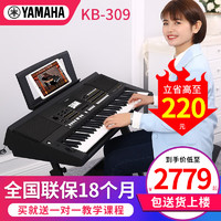 YAMAHA 雅马哈 电子琴KB-309专业61键专业教学演奏考级初学者 KB309标配+Z架全套礼包