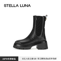 STELLA LUNA 女鞋23FW官方秋季新品时尚都市户外风切尔西靴