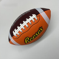 AEA 橄榄球美式皮质橄榄球儿童青少年成人训练 3号炫酷红色