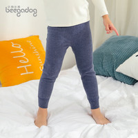 小狗比格【加绒加厚】儿童裤子冬季男宝宝女外出保暖打底裤 蓝色(常规厚度/120以上不可开裆) 140cm7-8岁