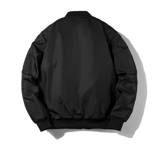 NASA PONY美式复古飞行员外套男女同款春秋季宽松棒球服男装夹克 2029A黑色 L（100-135斤）