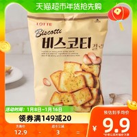 88VIP：LOTTE 乐天 韩国零食乐天蒜香烤面包片70g酥性饼干烤馍片非油炸膨化食品