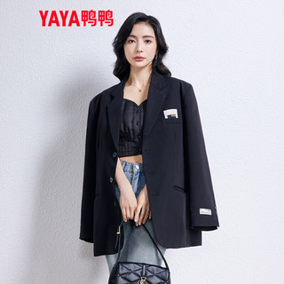 鸭鸭羽绒服鸭鸭（YAYA）羽绒吊带背心女冬休闲时尚潮流修身保暖内搭外穿上衣K 黑色 160/84A(M)