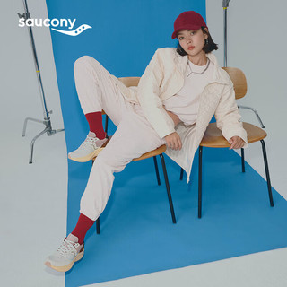 Saucony索康尼全速SLAY ICON缓震通勤男女跑鞋白棕40.5