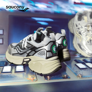 索康尼（SAUCONY）男鞋女鞋 2024春季2K CAVALRY骑士鞋复古潮流运动鞋跑步鞋 银黑 40