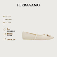 菲拉格慕（Ferragamo）女白色平底鞋 0768869_1C _ 70 