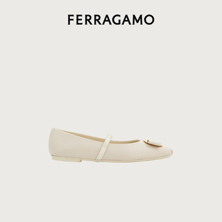 菲拉格慕（Ferragamo）女白色平底鞋 0768869_1C _ 70 