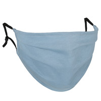 智维 夏季薄款纯棉防晒口罩女防紫外线春夏韩版时尚加大遮全脸面罩男黑色透气易呼吸可水洗UPF50 蓝灰色