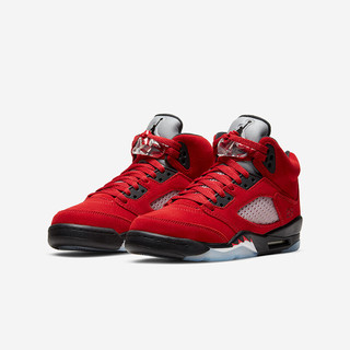 NIKE JORDAN 耐克青少年篮球鞋 AJ 5 新年红色气垫儿童休闲运动鞋 440888-600 36.5码