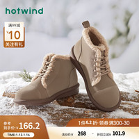 热风冬季女士时尚休闲靴防滑加绒棉鞋短靴雪地靴 09灰色 39(正码)